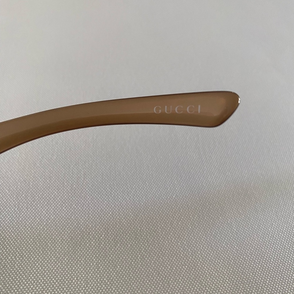 Gucci Gold and Brown Sunglasses - Picture 5 of 6